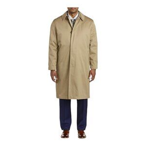 Roundtree & York Rainwear Men's Trenchcoat Kahki Size 46 Reg